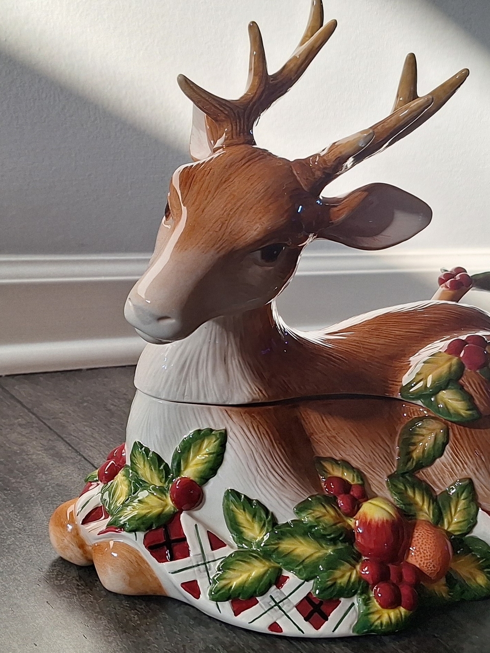 RARE Noritake Royal Hunt #3930 Reindeer Soup Tureen Lid & Ladle - Picture 2 of 7